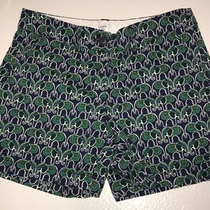 Crown & Ivy Preppy Elephant Print Shorts